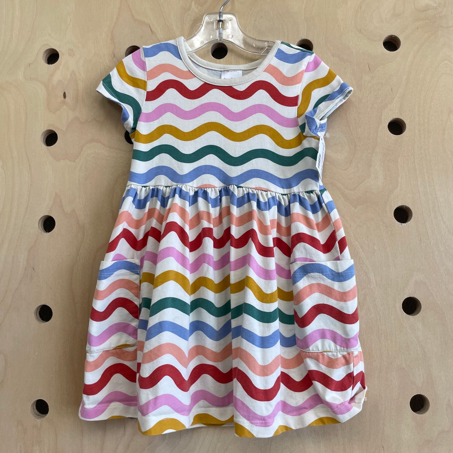 Cream Wavy Rainbow Dress