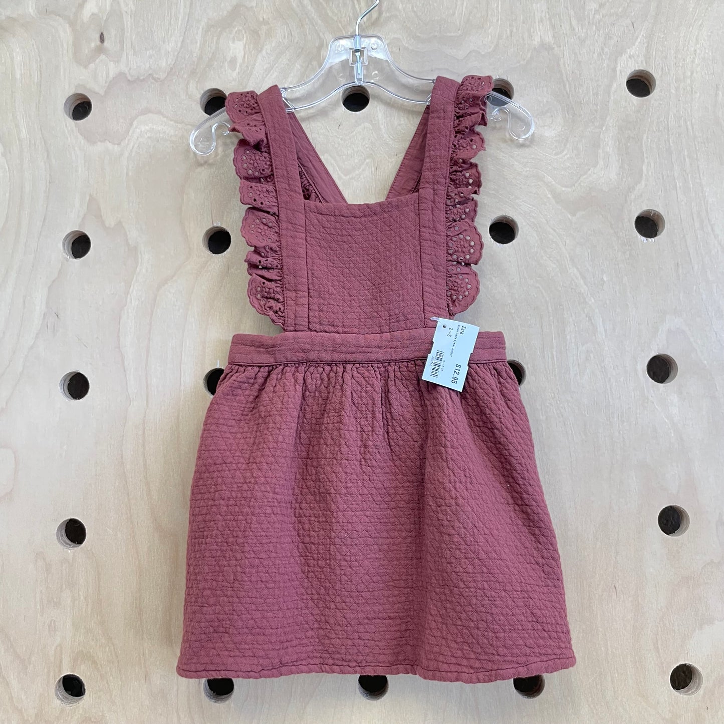 Brown Gauze Eyelet Jumper