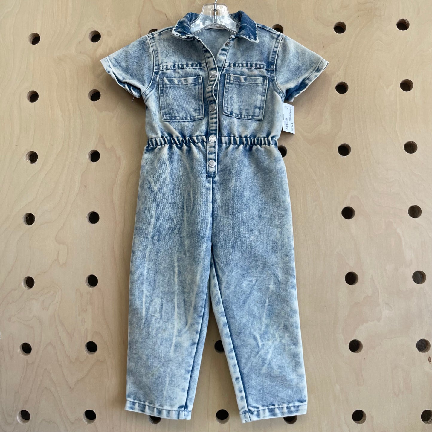 Acid Washed Denim Jumpsuit