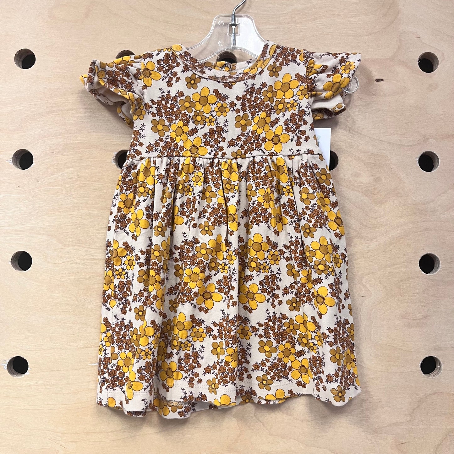Organic Yellow Floral Dress