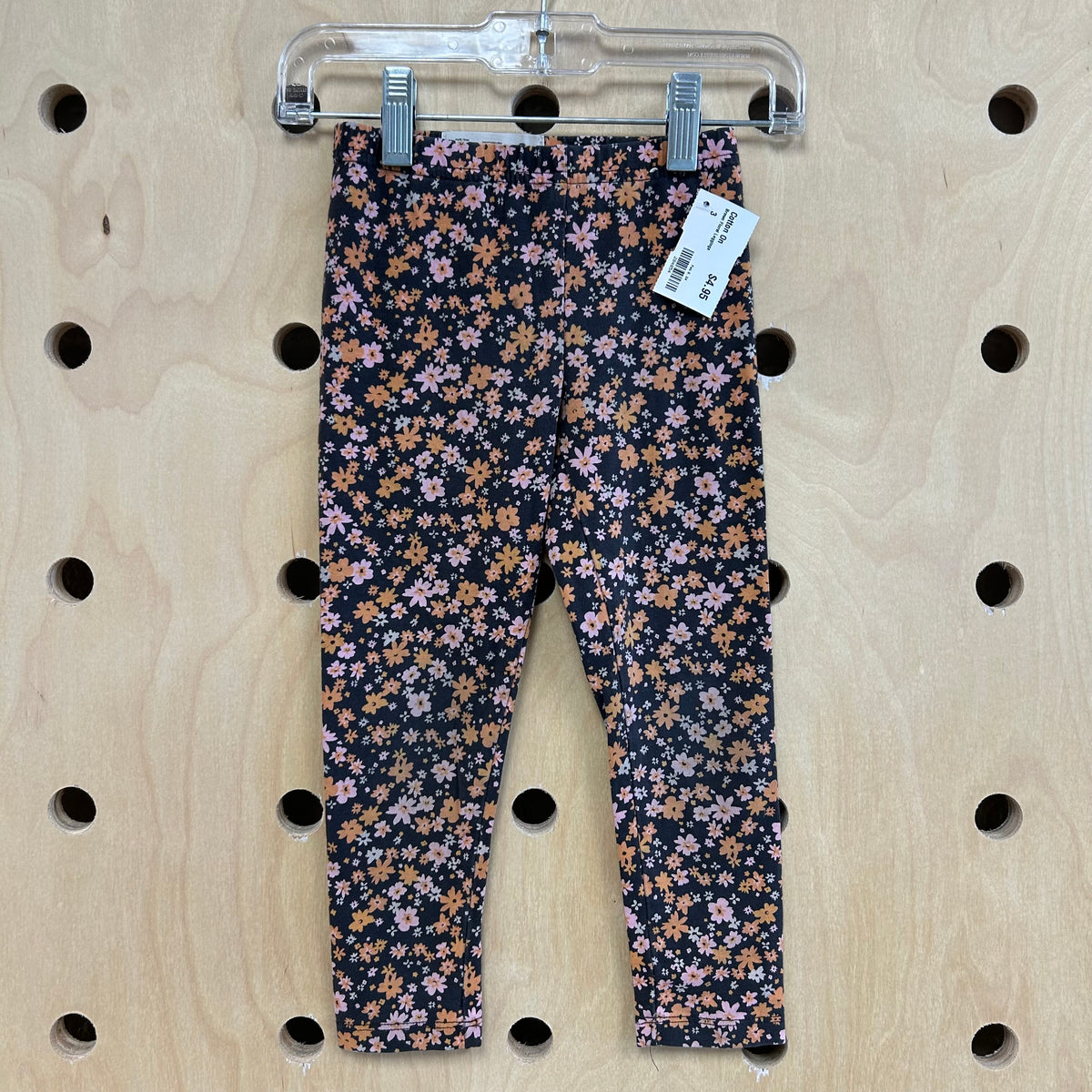 Brown Floral Leggings