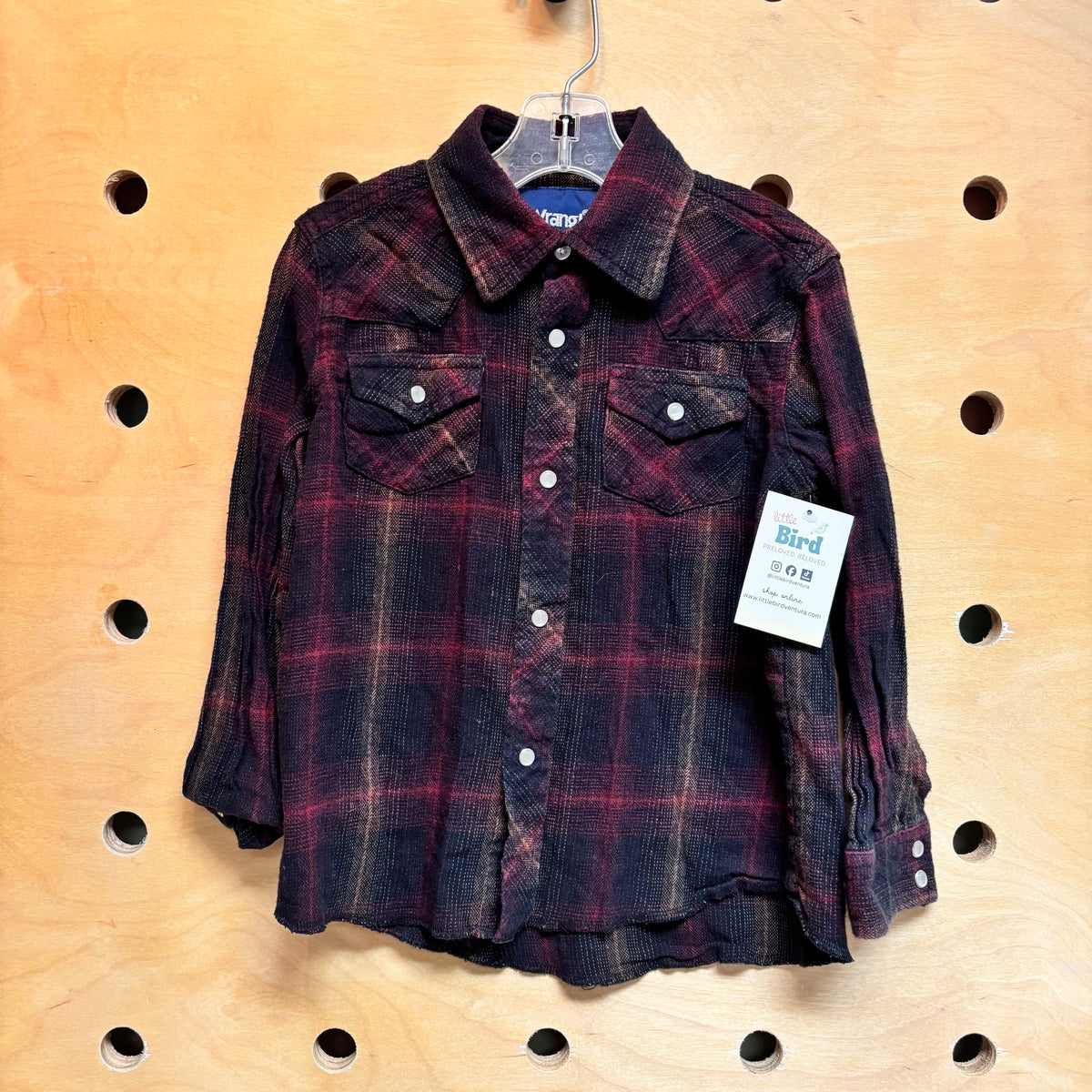 Black/Red Plaid Snap Flannel