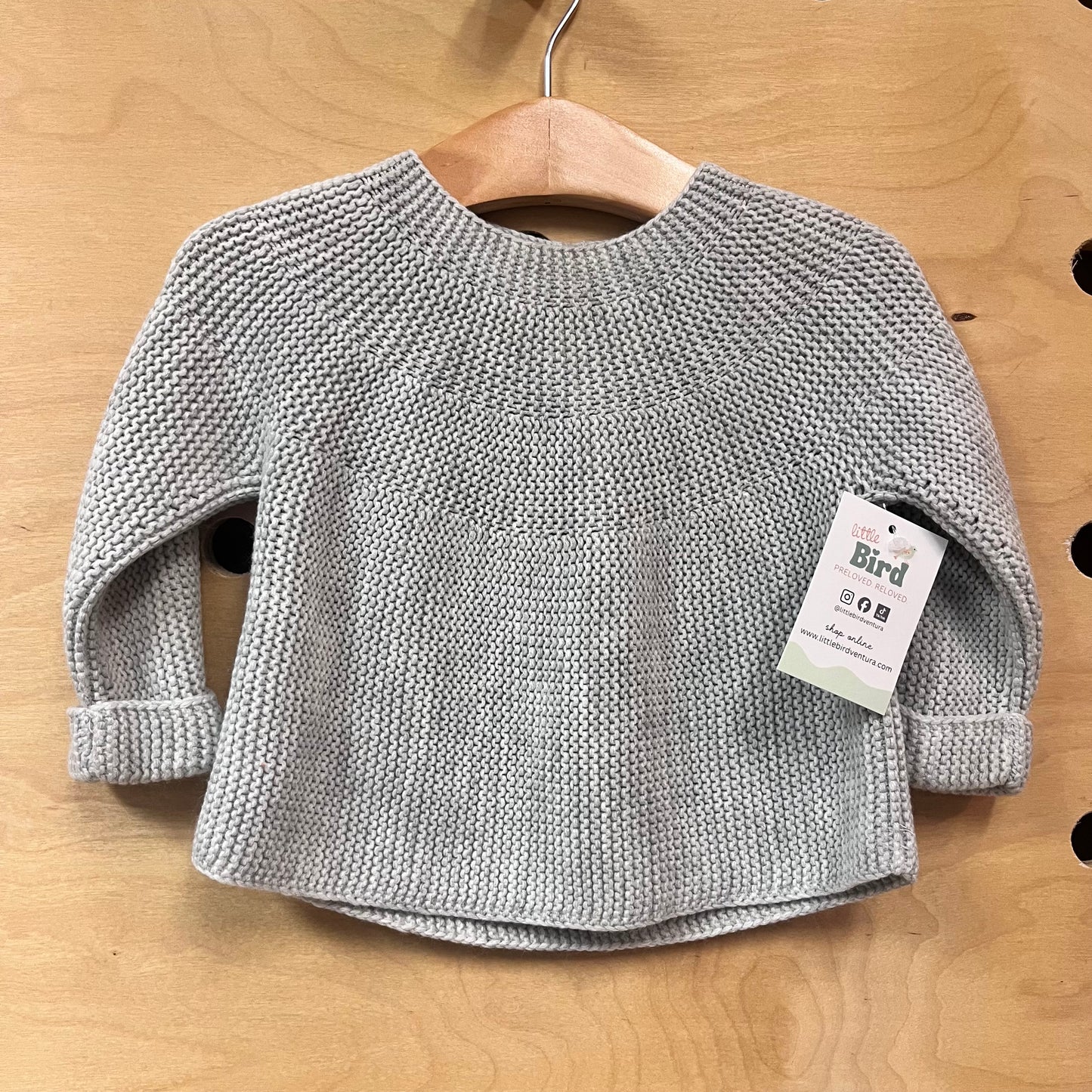 Grey Knit LS
