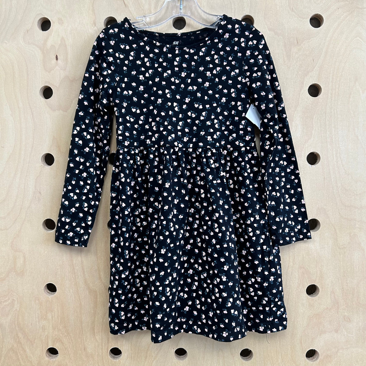 Black Floral LS Dress