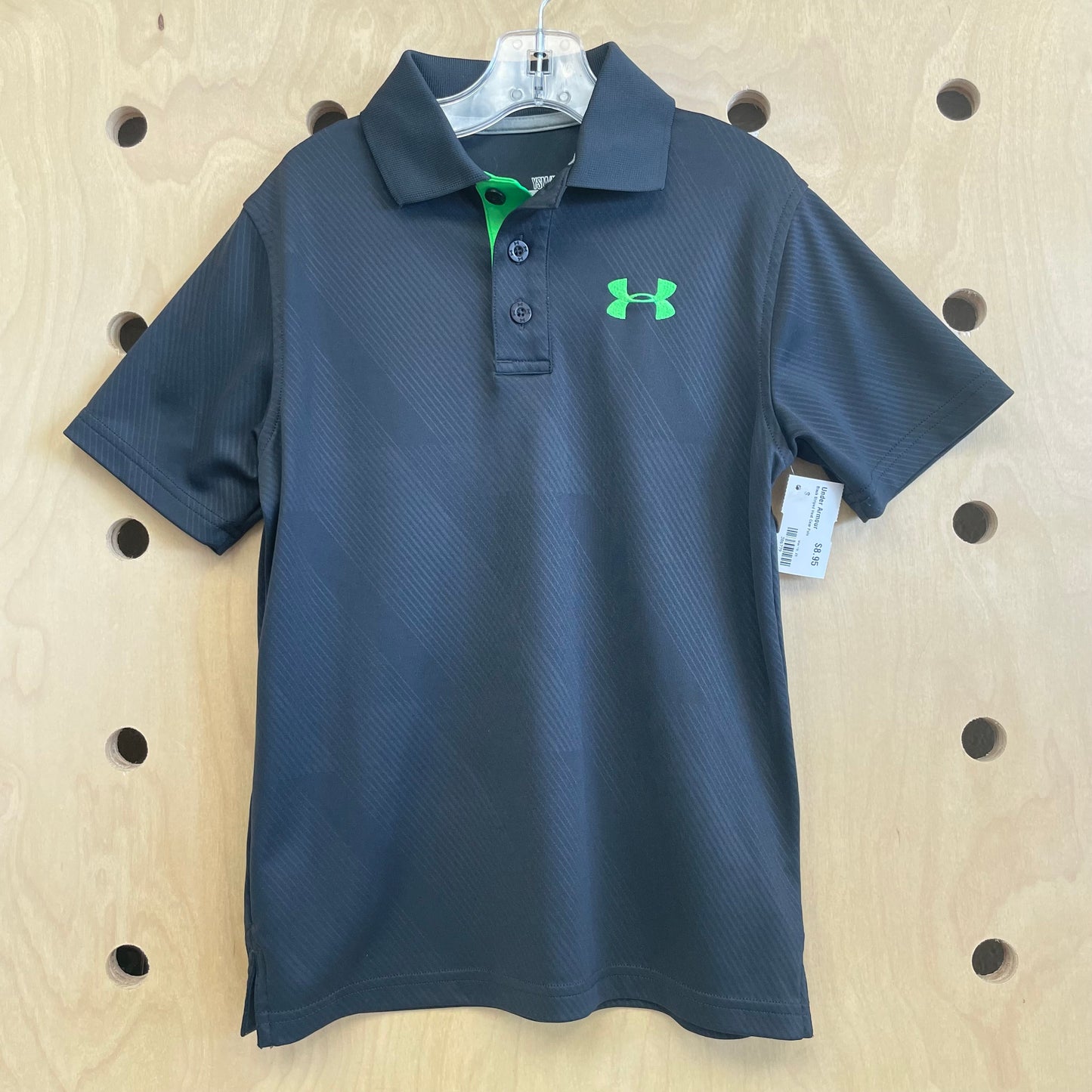 Black Striped Heat Gear Polo