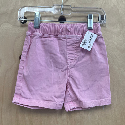 Pink Elastic Waist Shorts
