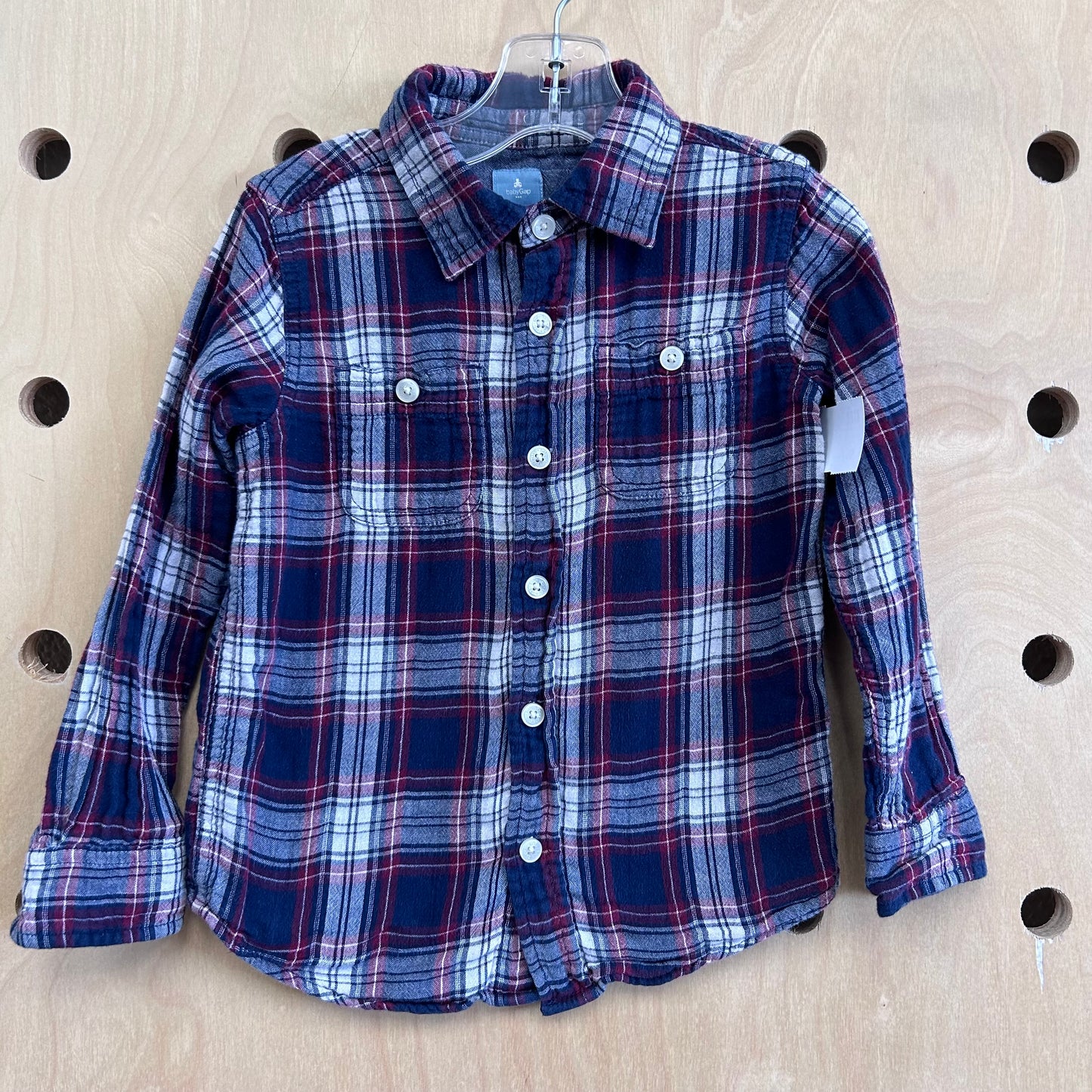 Navy & Red Plaid Shirt