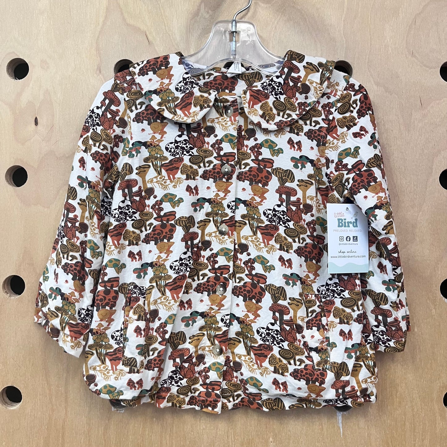 White Collar Mushroom Bamboo LS