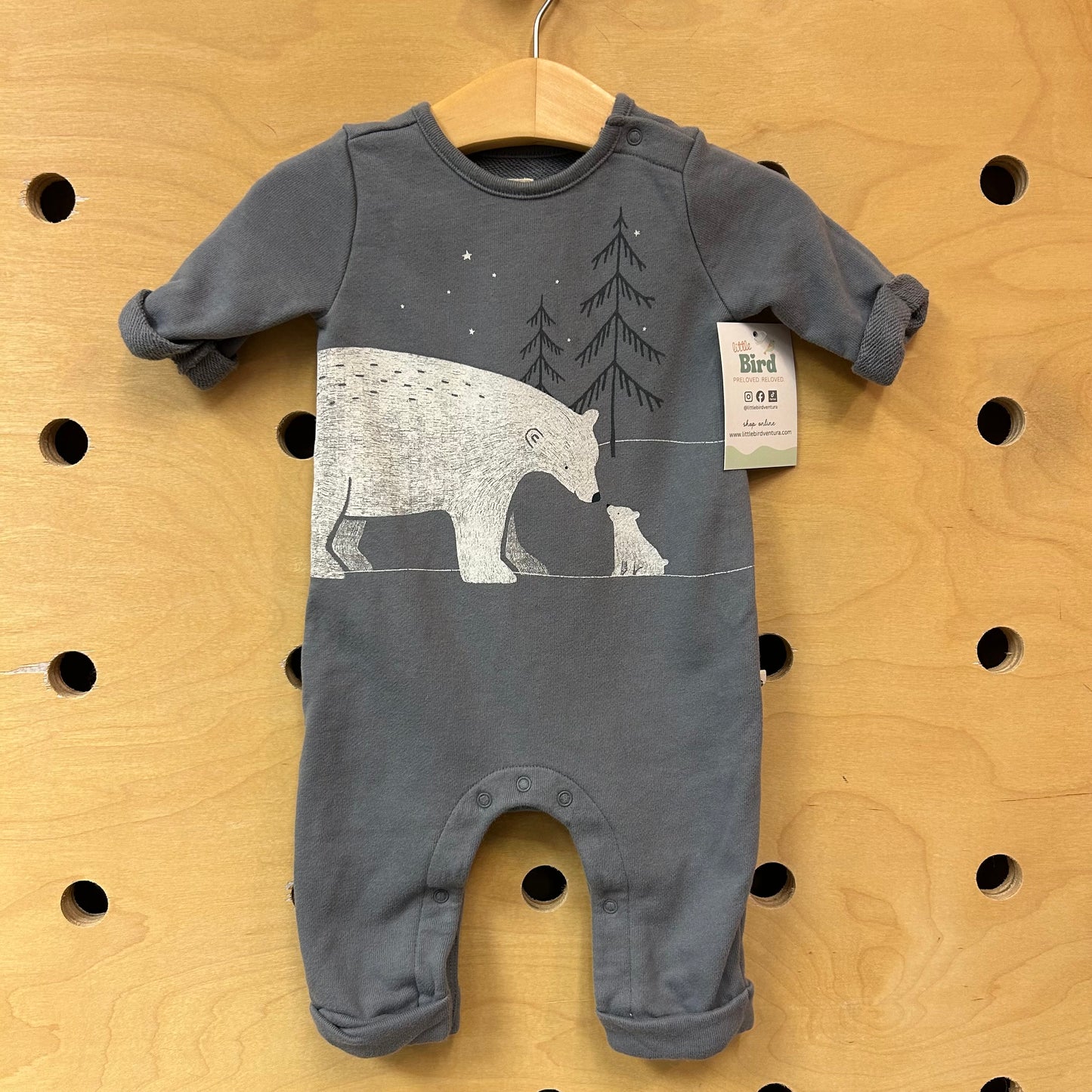Grey Polar Bear Romper