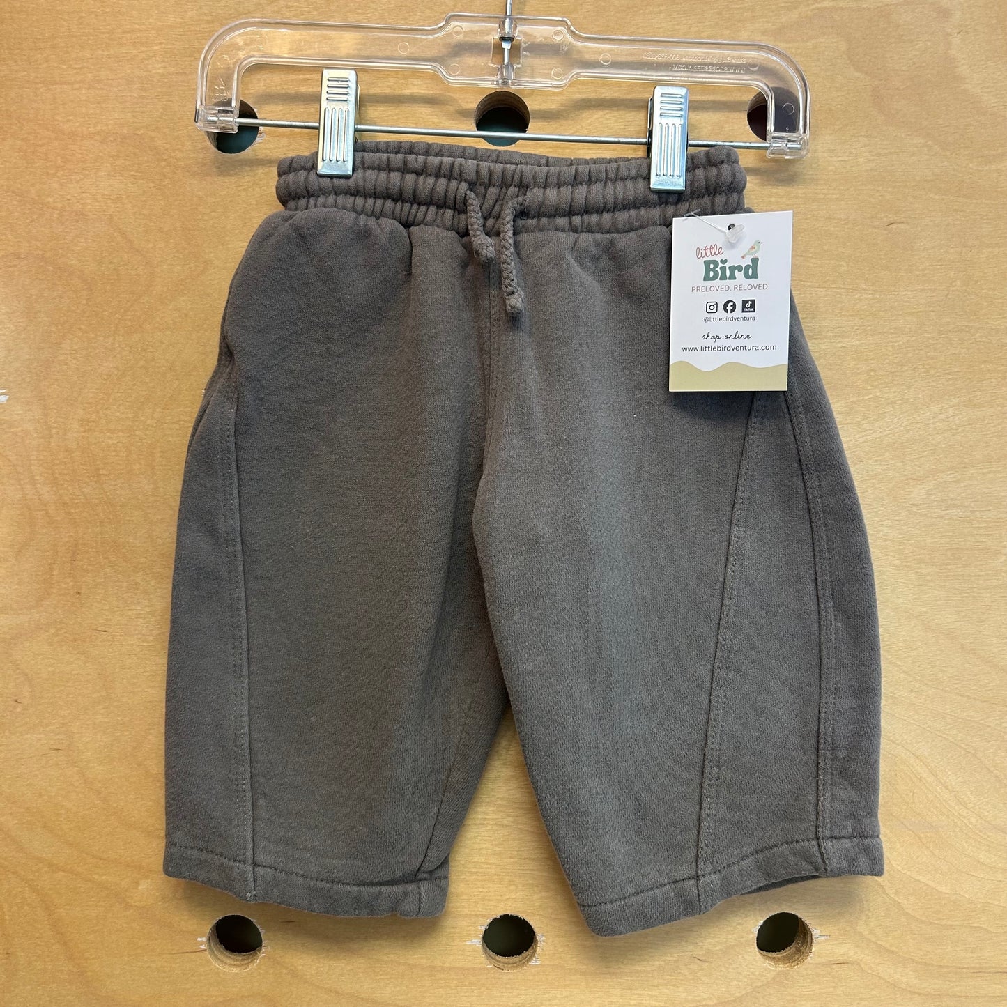 Grey Wide Leg Drawstring Pants