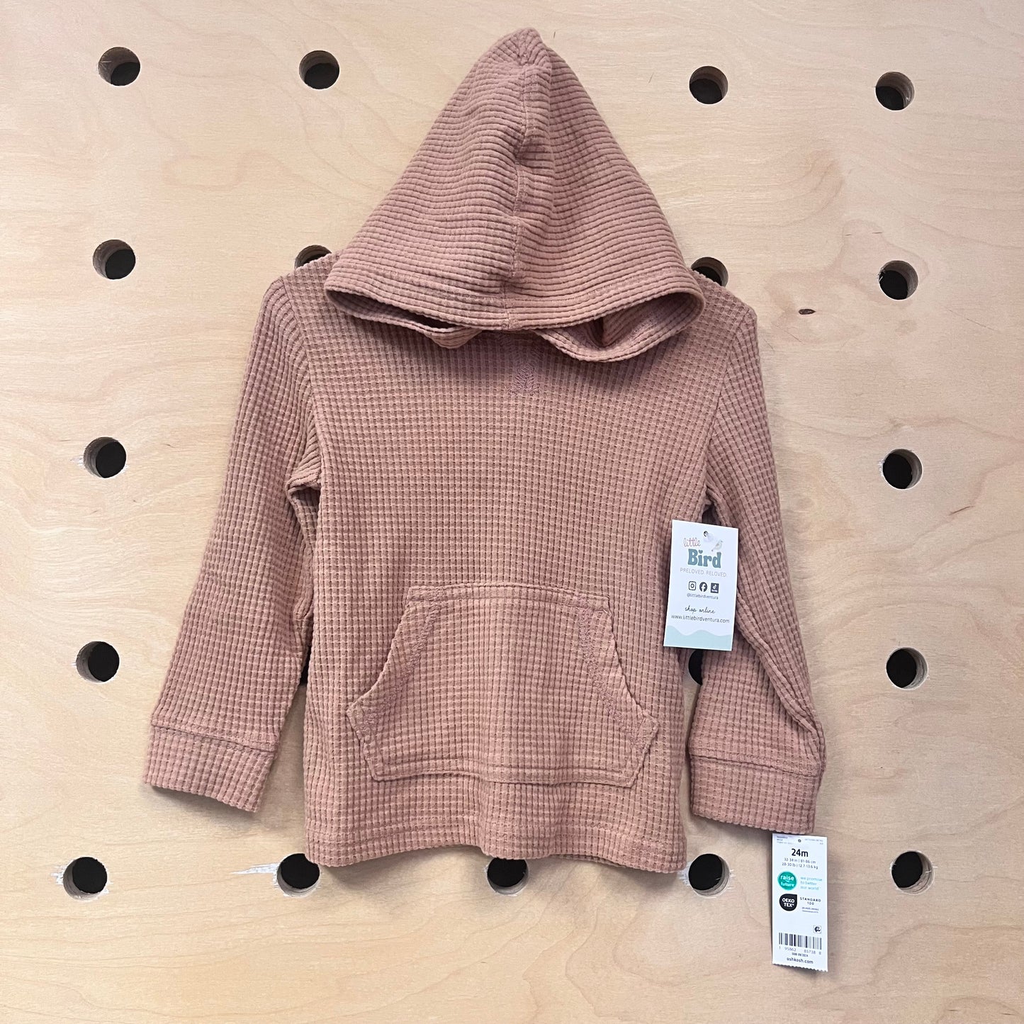 Brown Soft Waffle Hoodie NEW!