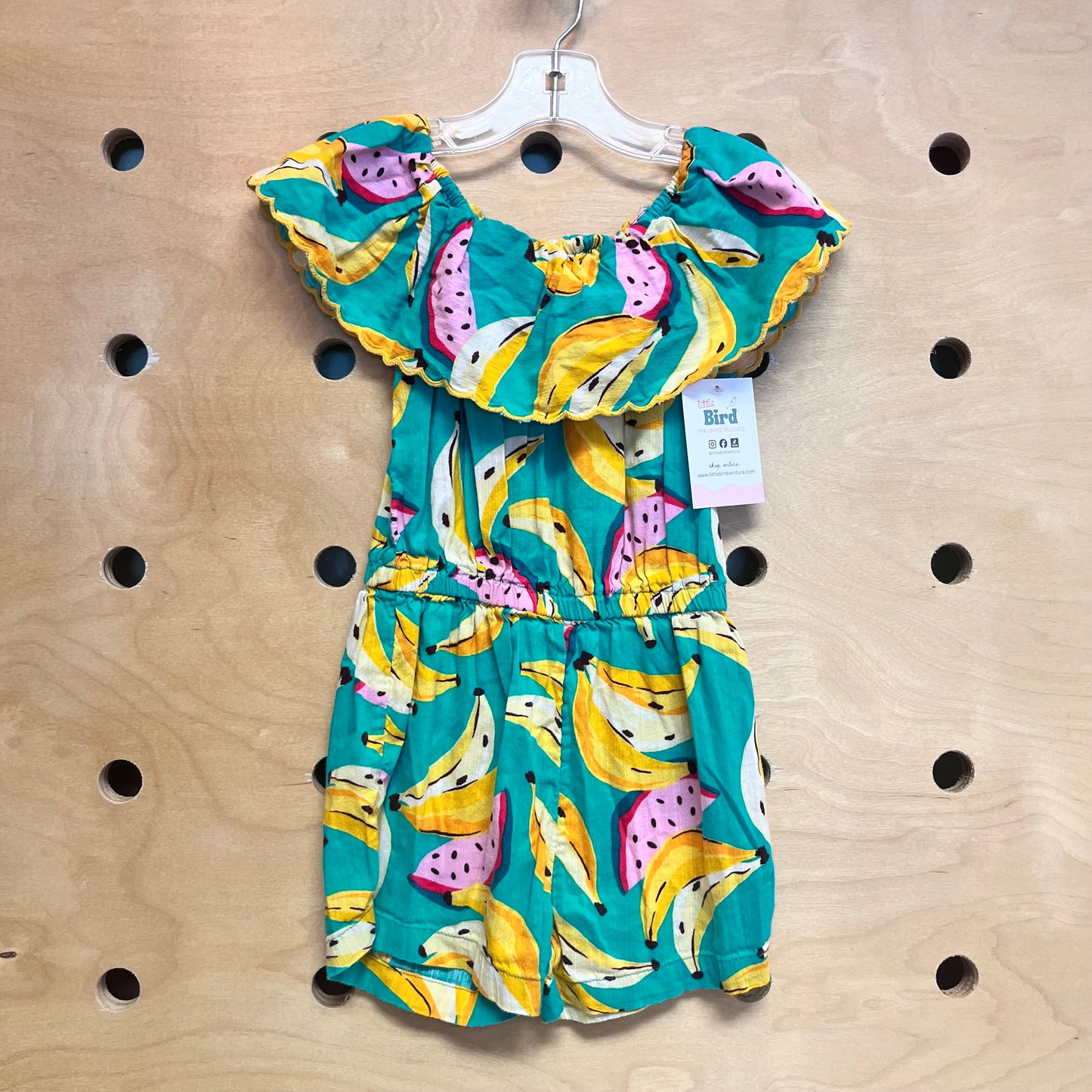 Teal Banana & Watermelon Romper