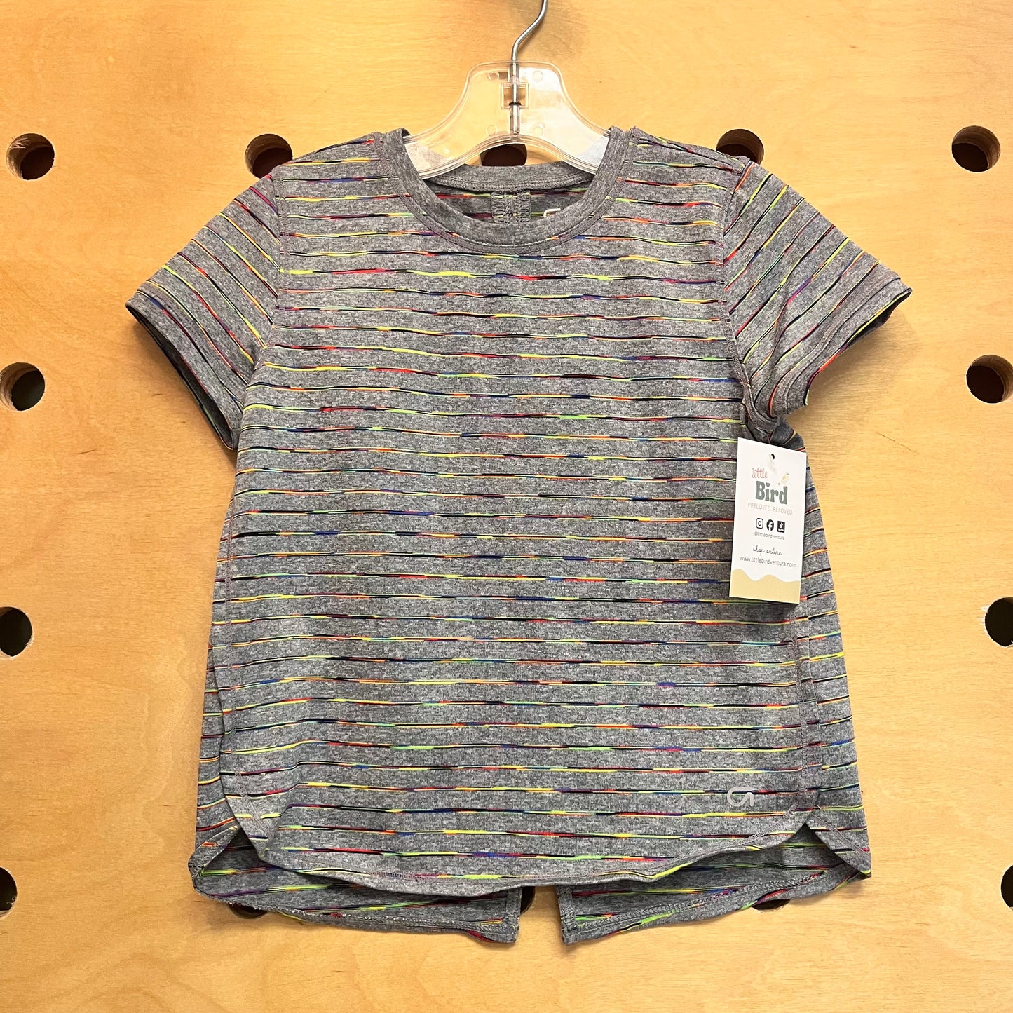Grey Striped Athletic Tee