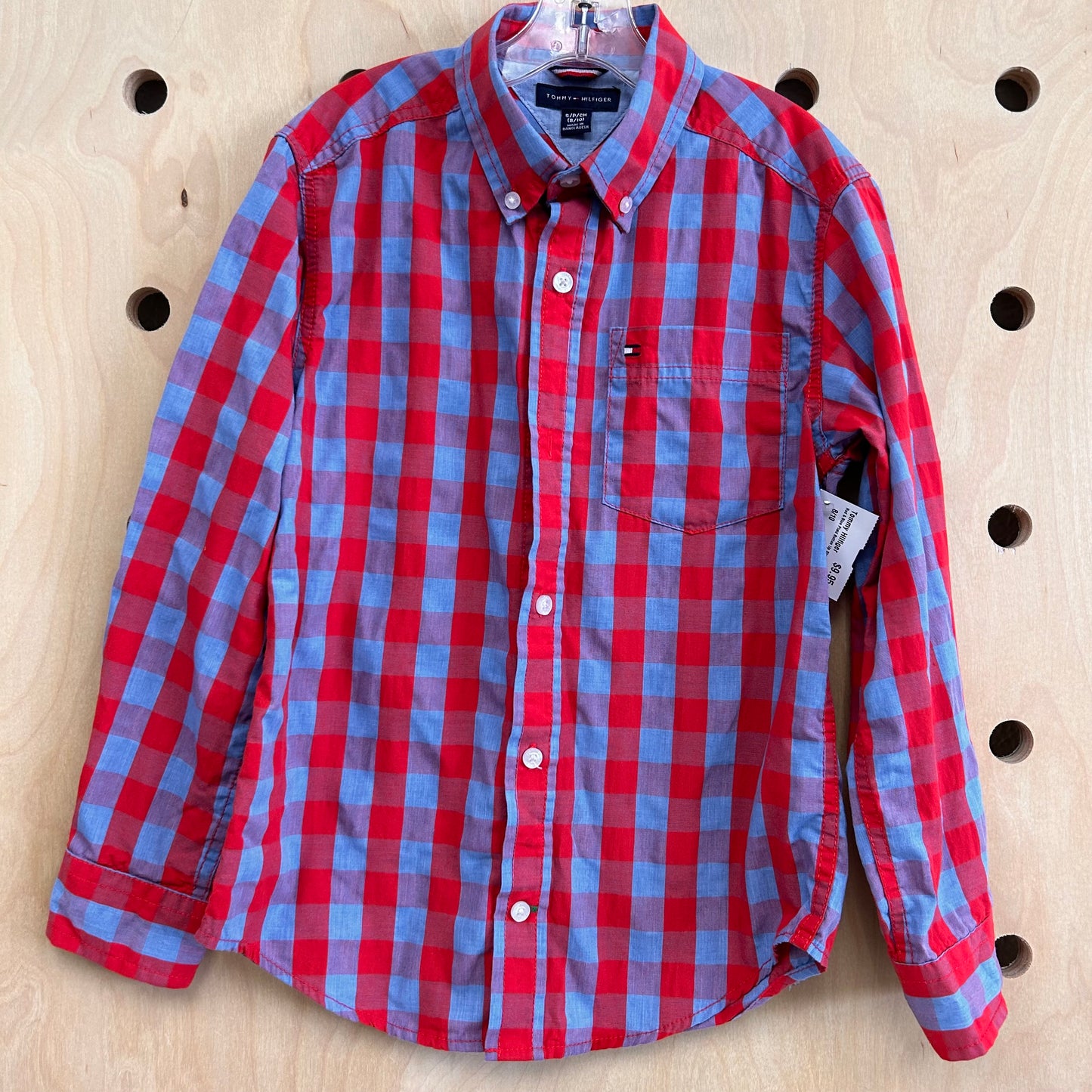 Red & Blue Plaid Button Up Shirt
