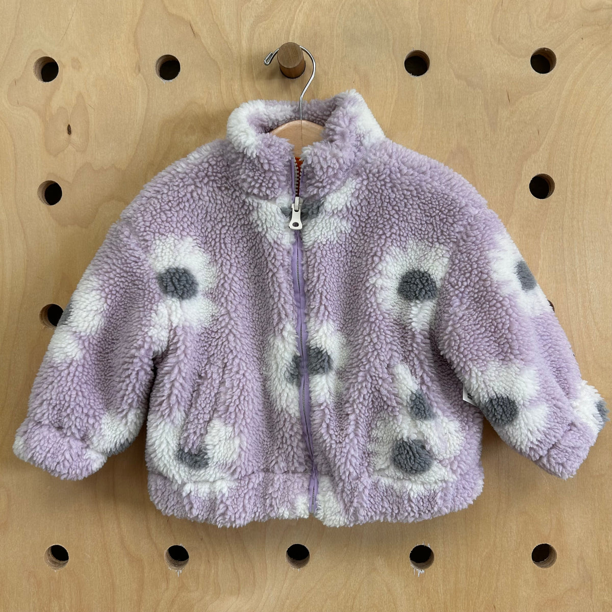 Lavender Floral Sherpa Jacket