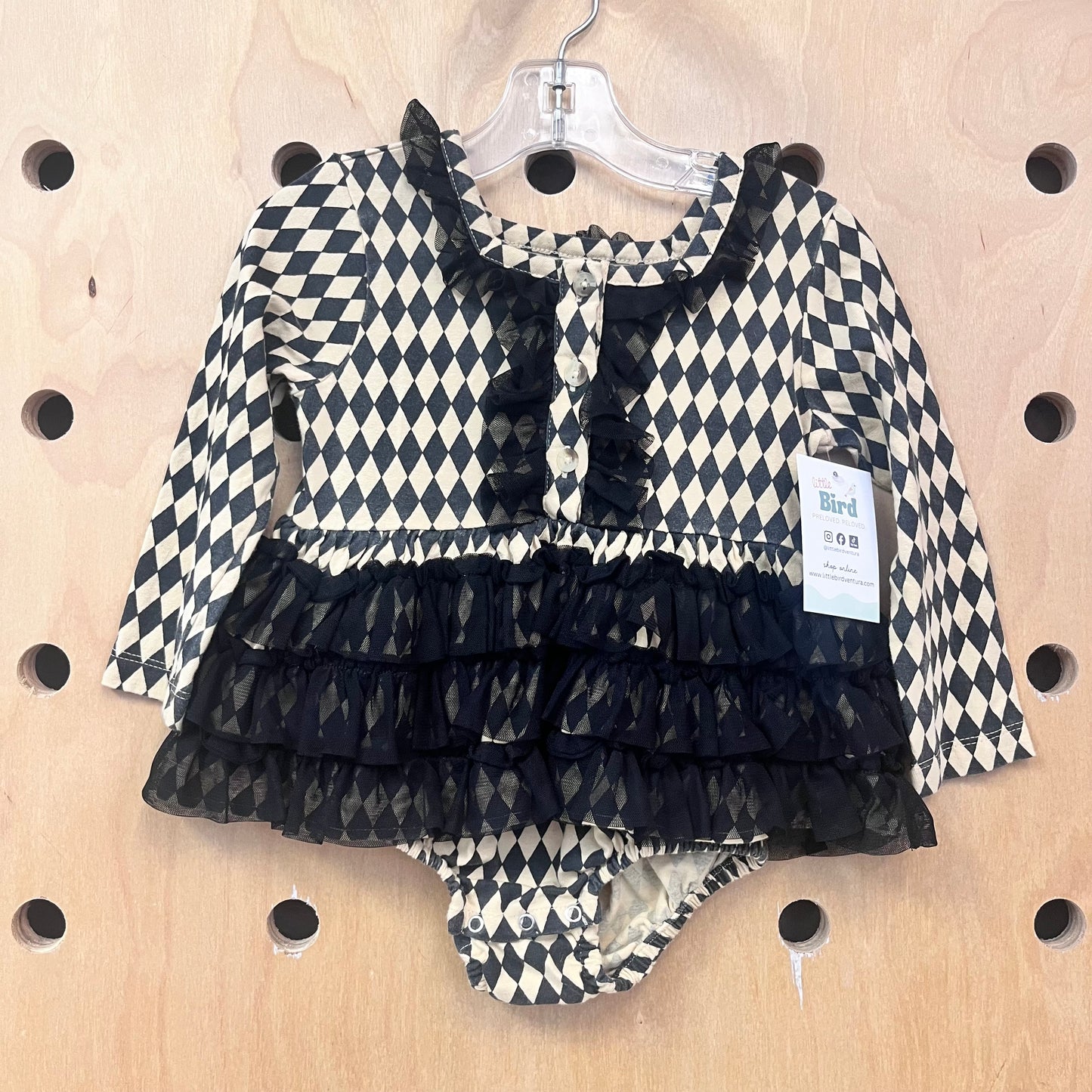 Organic Beige & Black Tulle Outfit