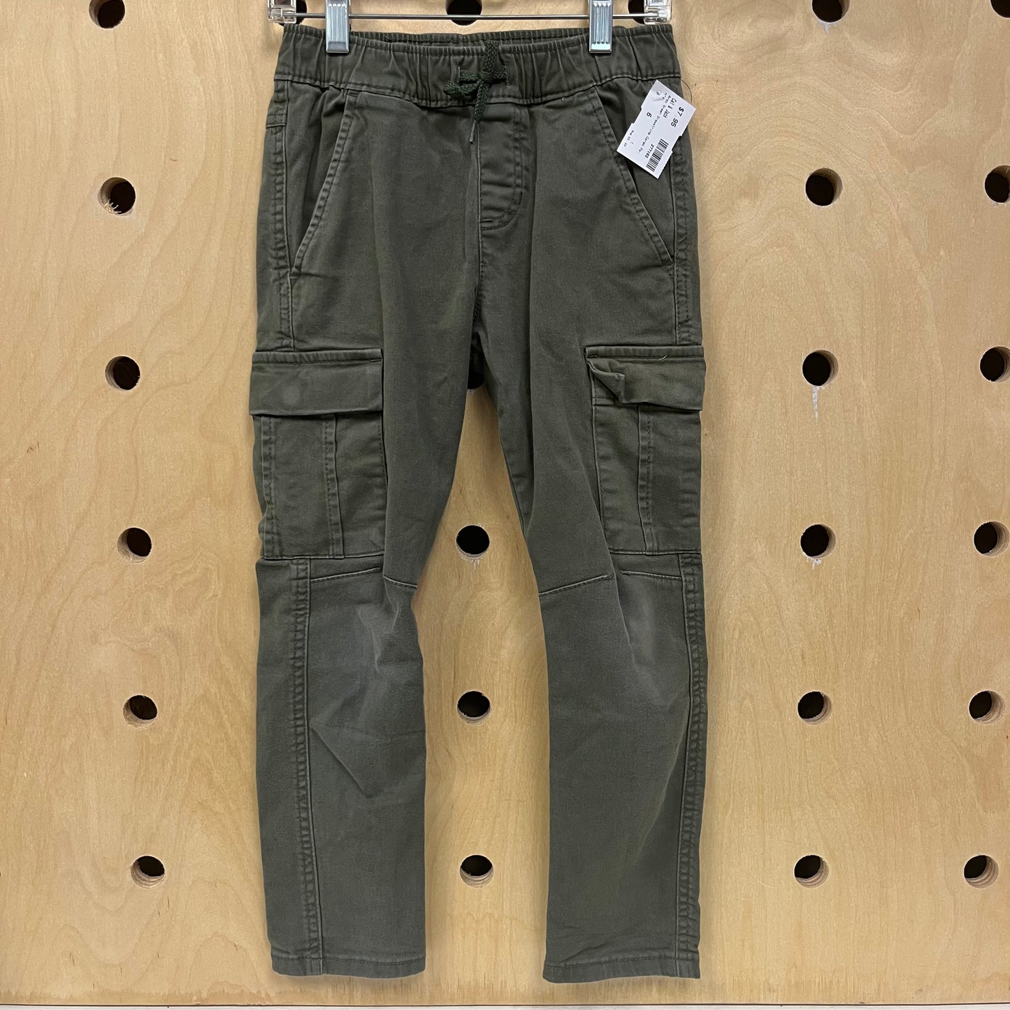 Army Green Drawstring Cargo Pants