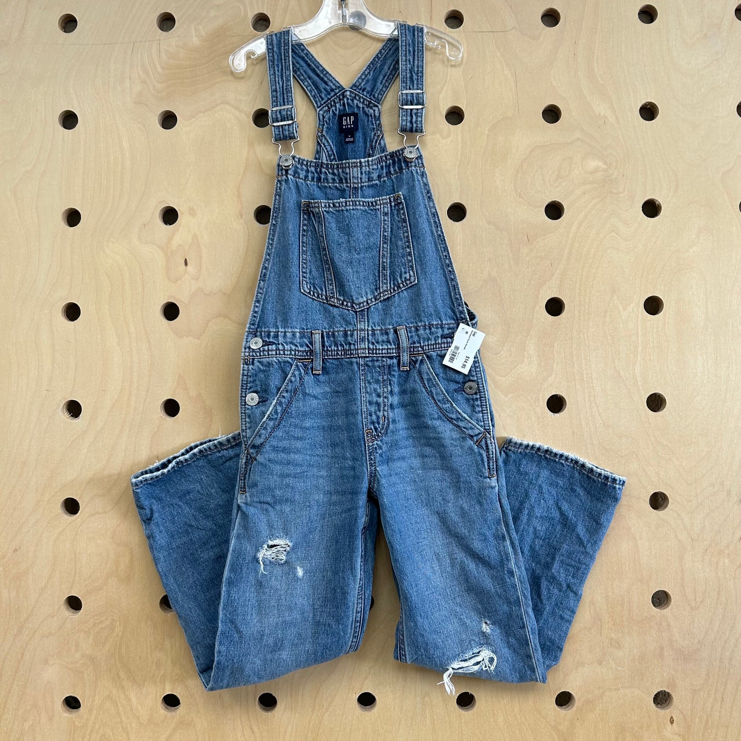 Distressed Denim Overalls