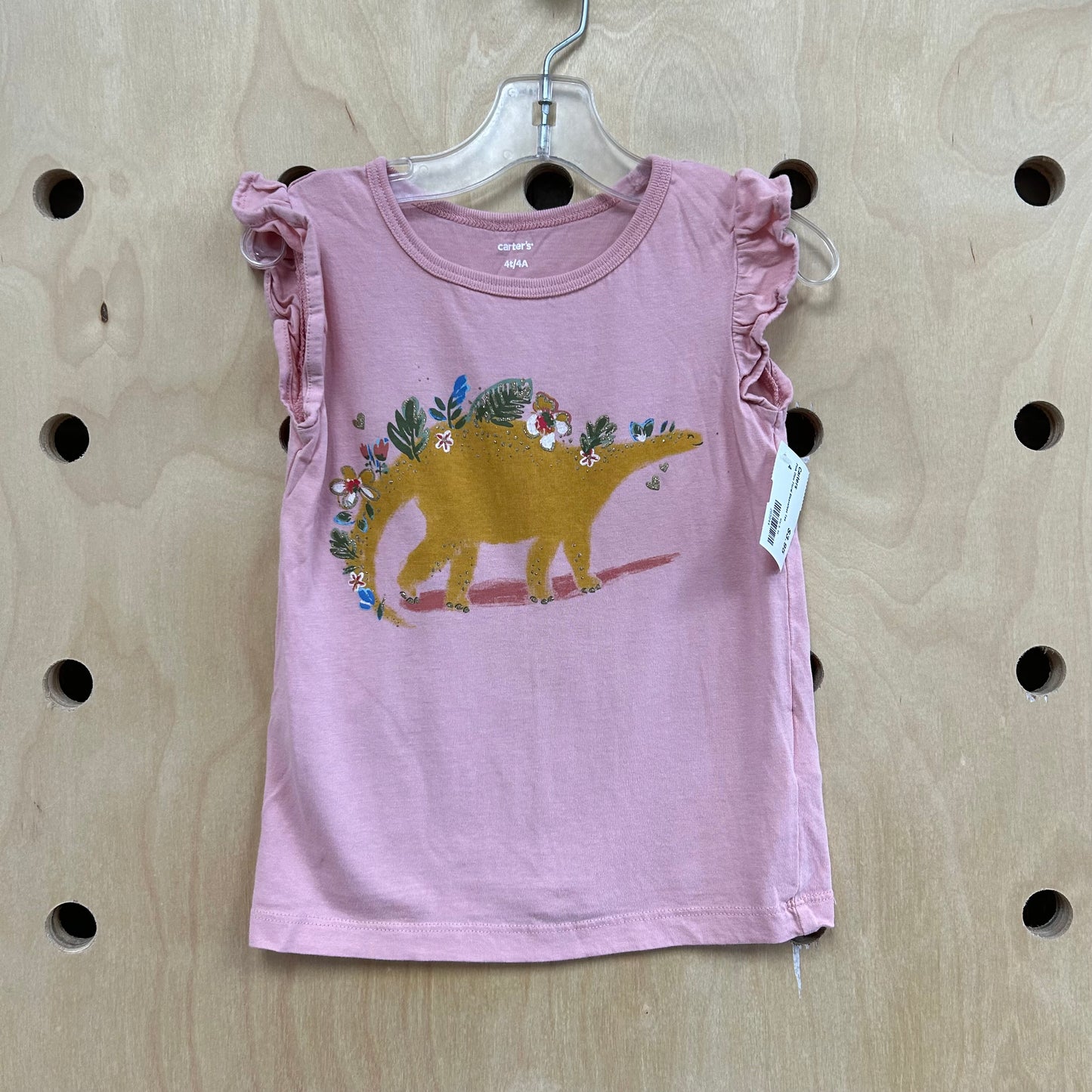 Pink Dino Floral Sleeveless Tee
