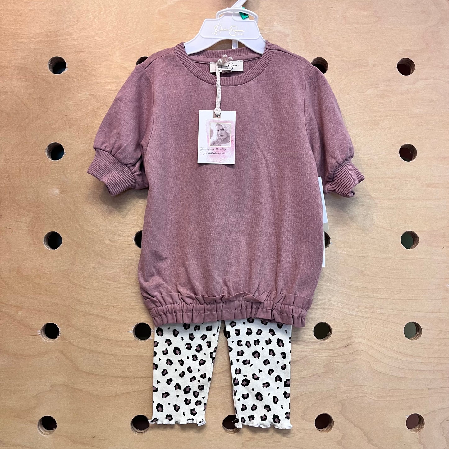 Mauve/Cheetah Print Outfit NEW!