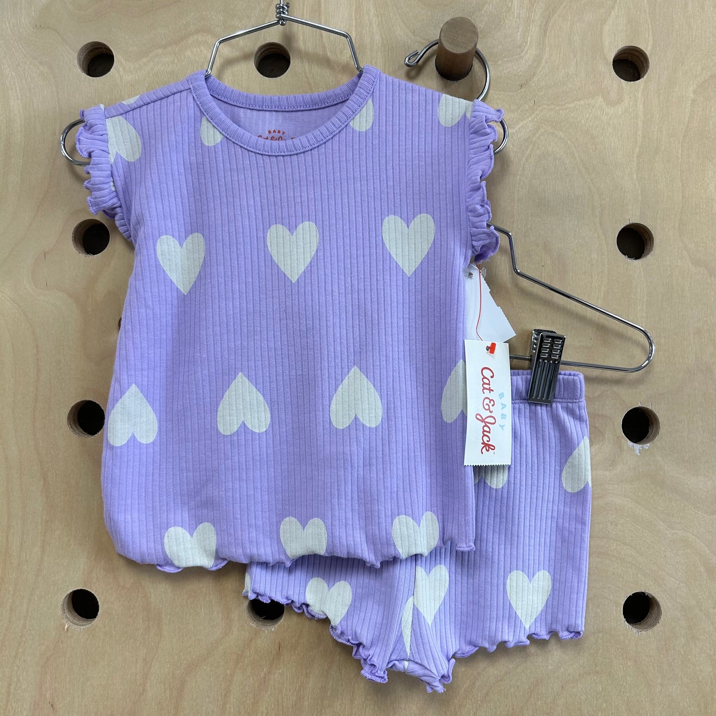 Ribbed Lavender Hearts Outfit NEW!