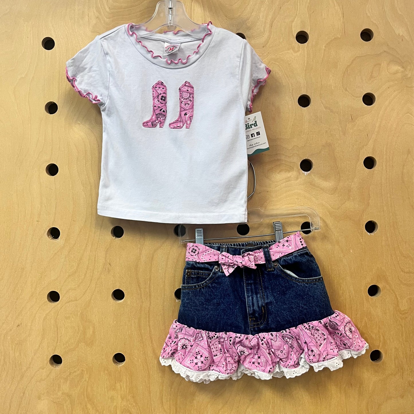 Pink Bandana + Denim Outfit