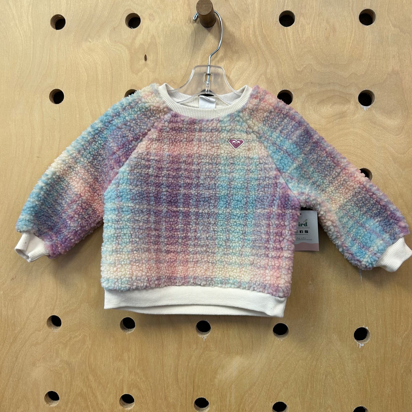 Pastel Plaid Sherpa Pullover