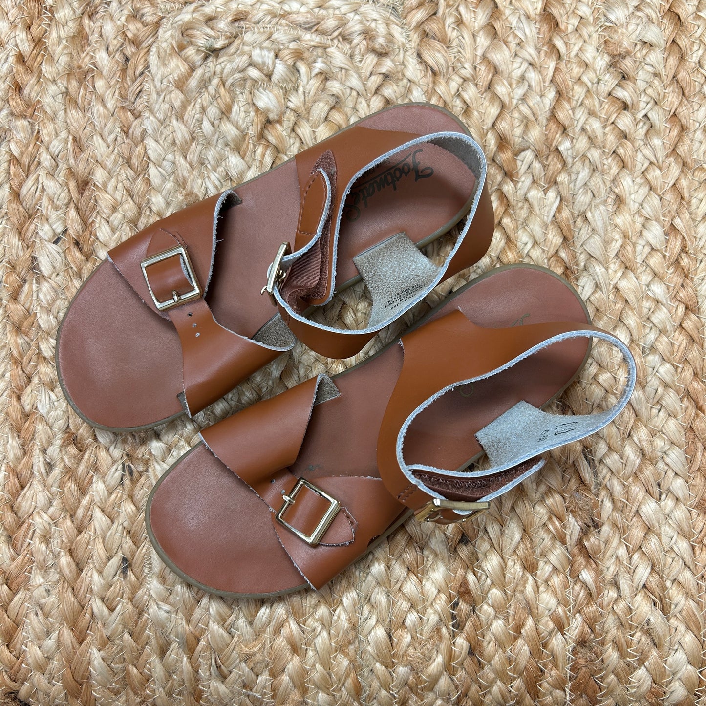 Tan Leather Buckle Sandals