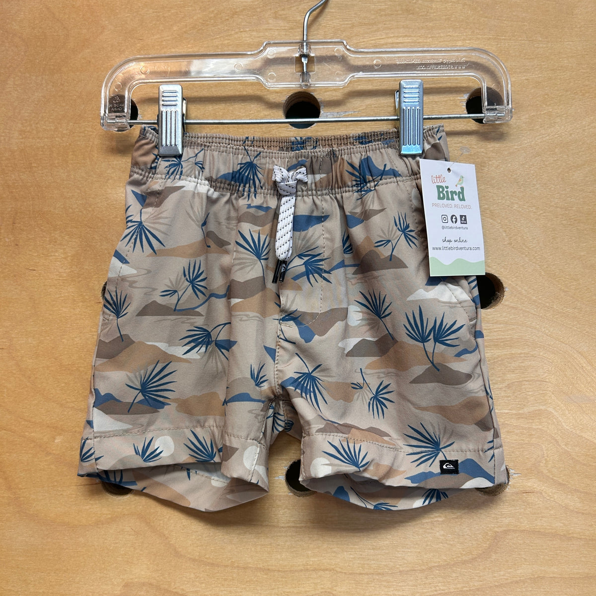 Tan/Blue Mountains Swim Trunks