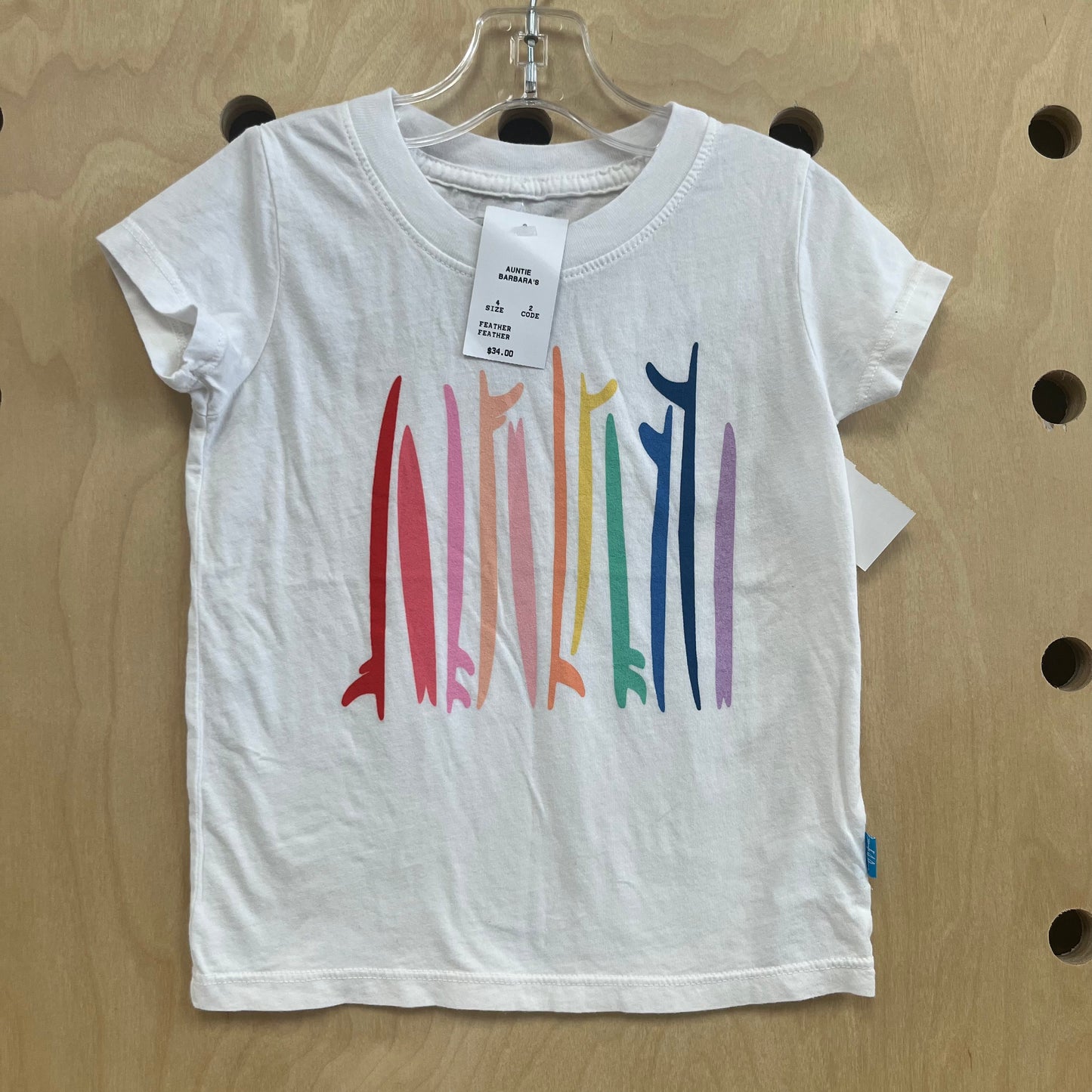 White Colorful Surfboards Tee NEW!