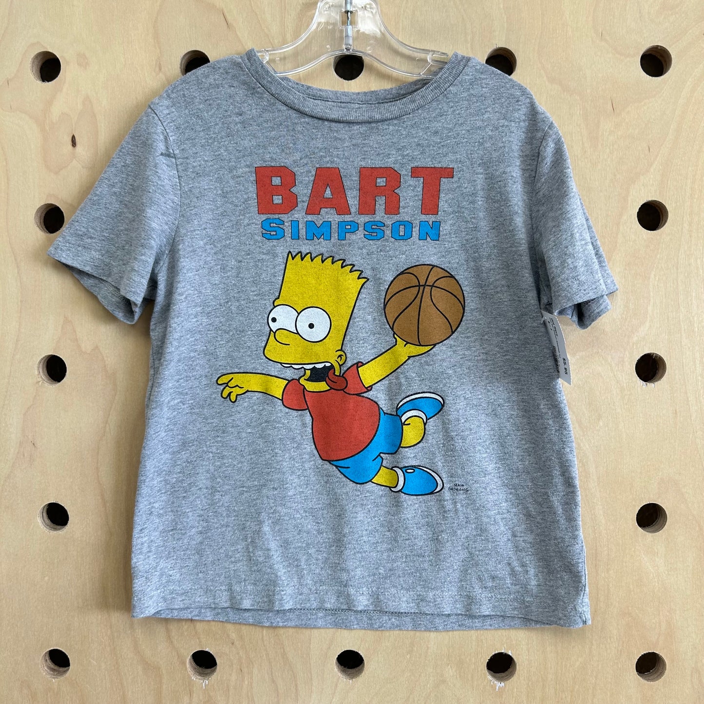 Grey Bart Simpson Basketball Tee