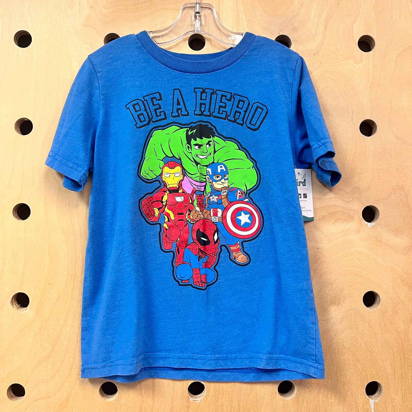 Blue Be A Hero Tee