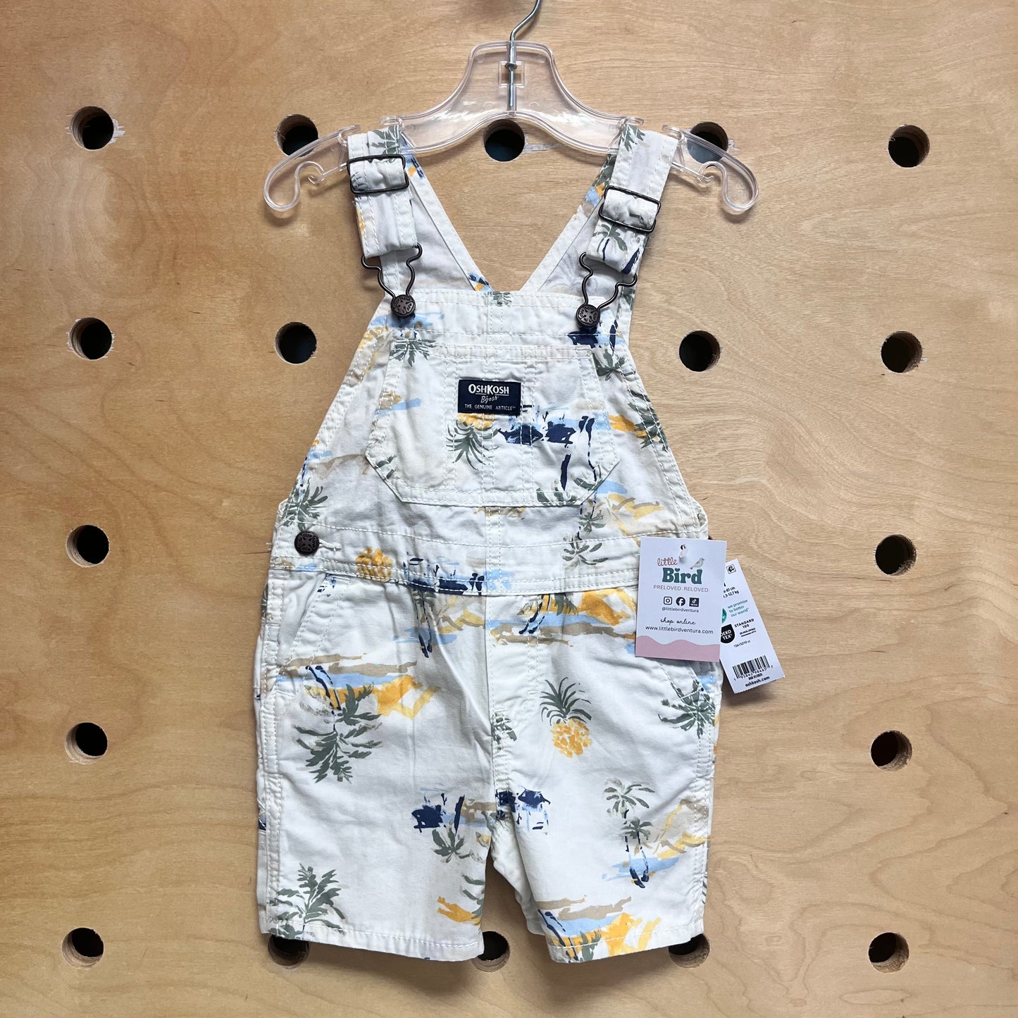 Cream Pineapples/Palms Shortalls NEW!