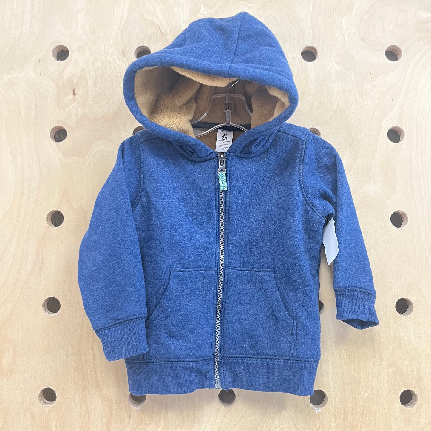 Navy Fleece-Lined Zip Hoodie