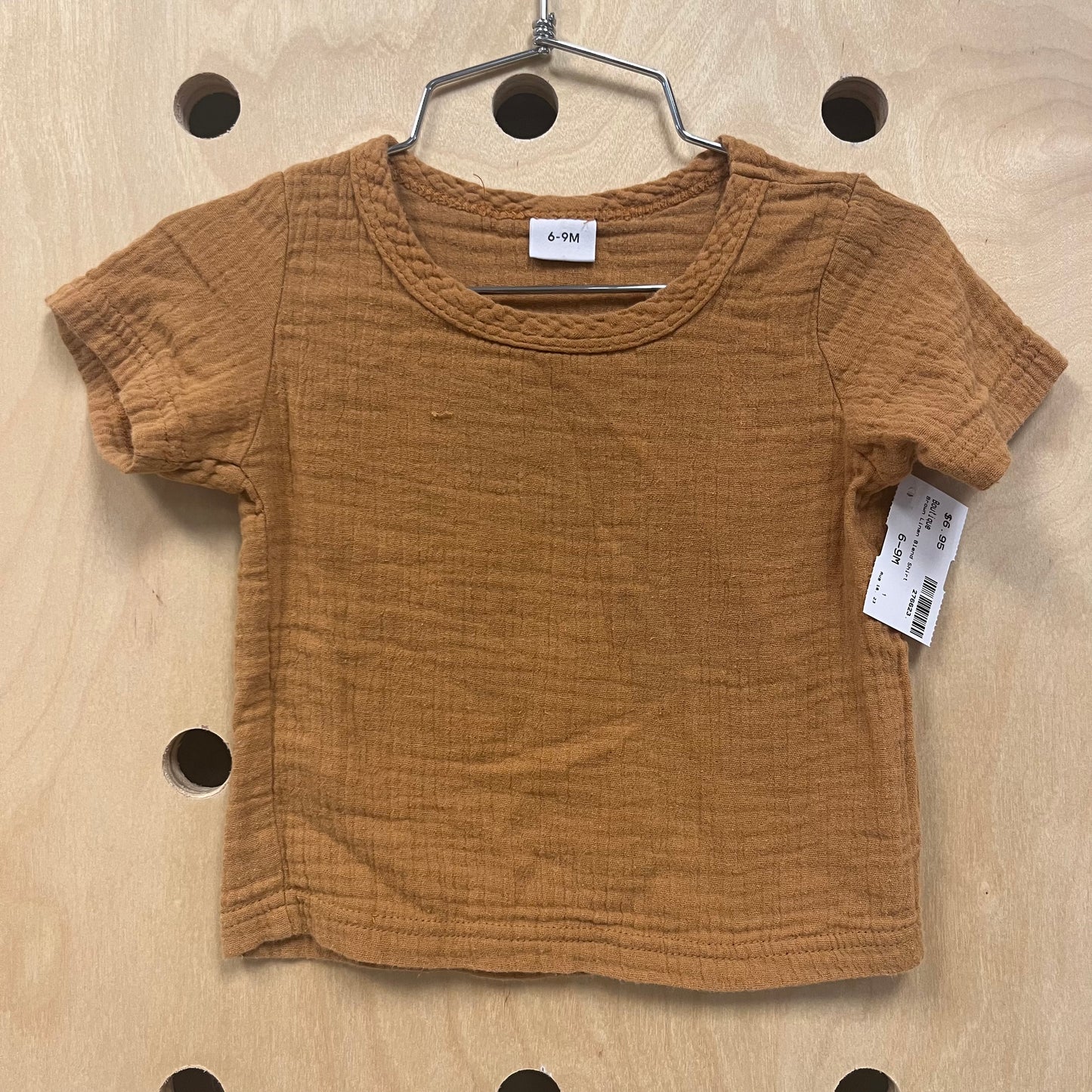 Brown Linen Blend Shirt