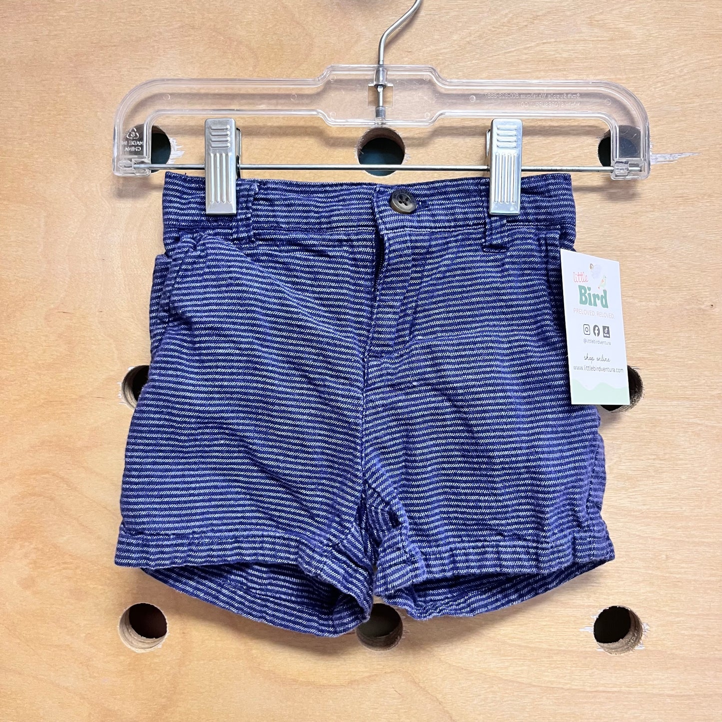 Blue Striped Shorts