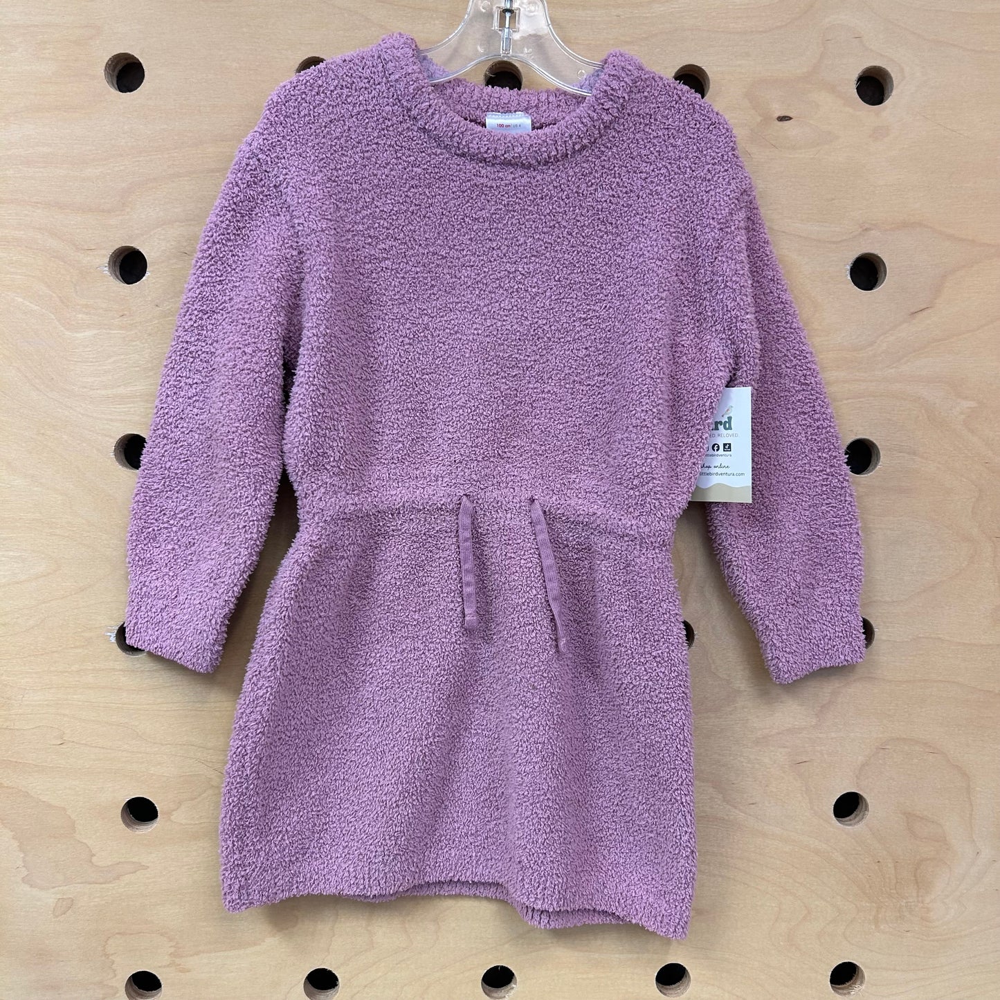Pink Teddy Fleece Dress