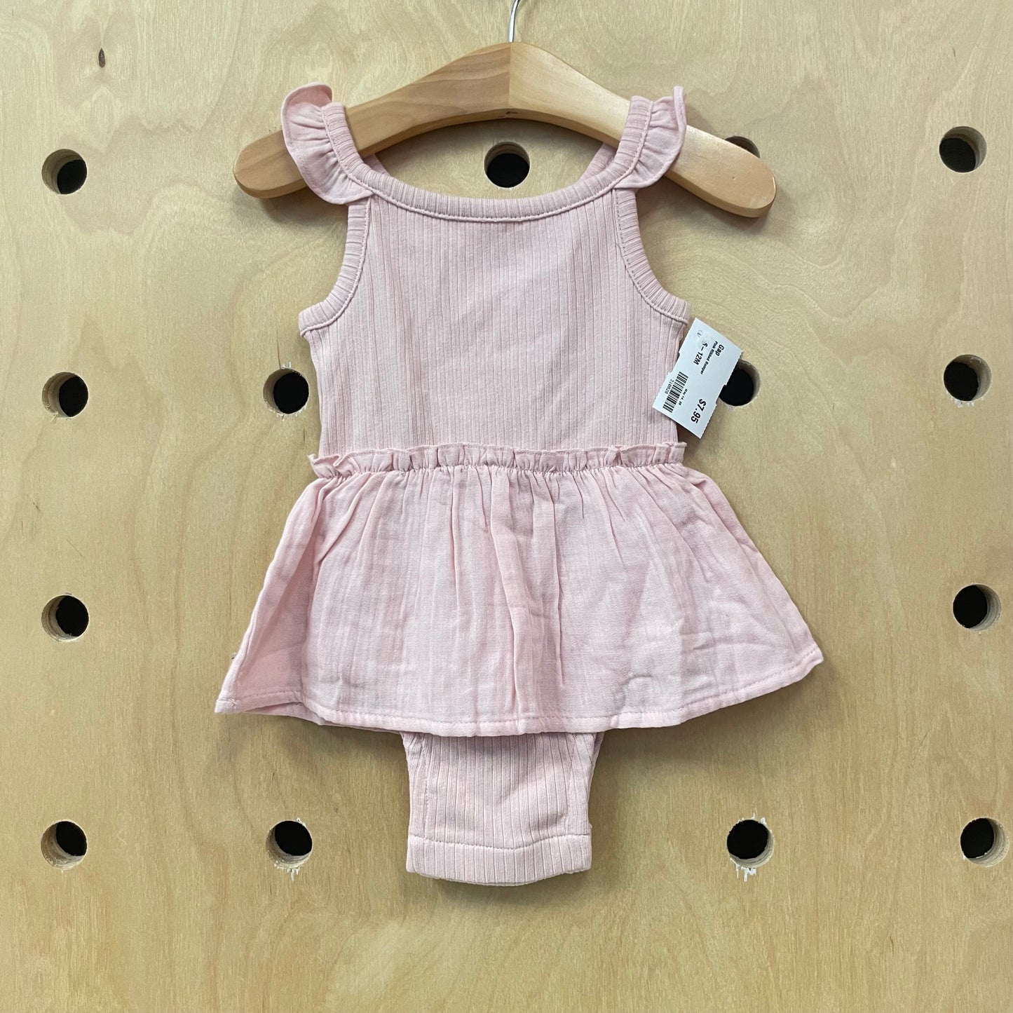 Pink Ribbed Romper