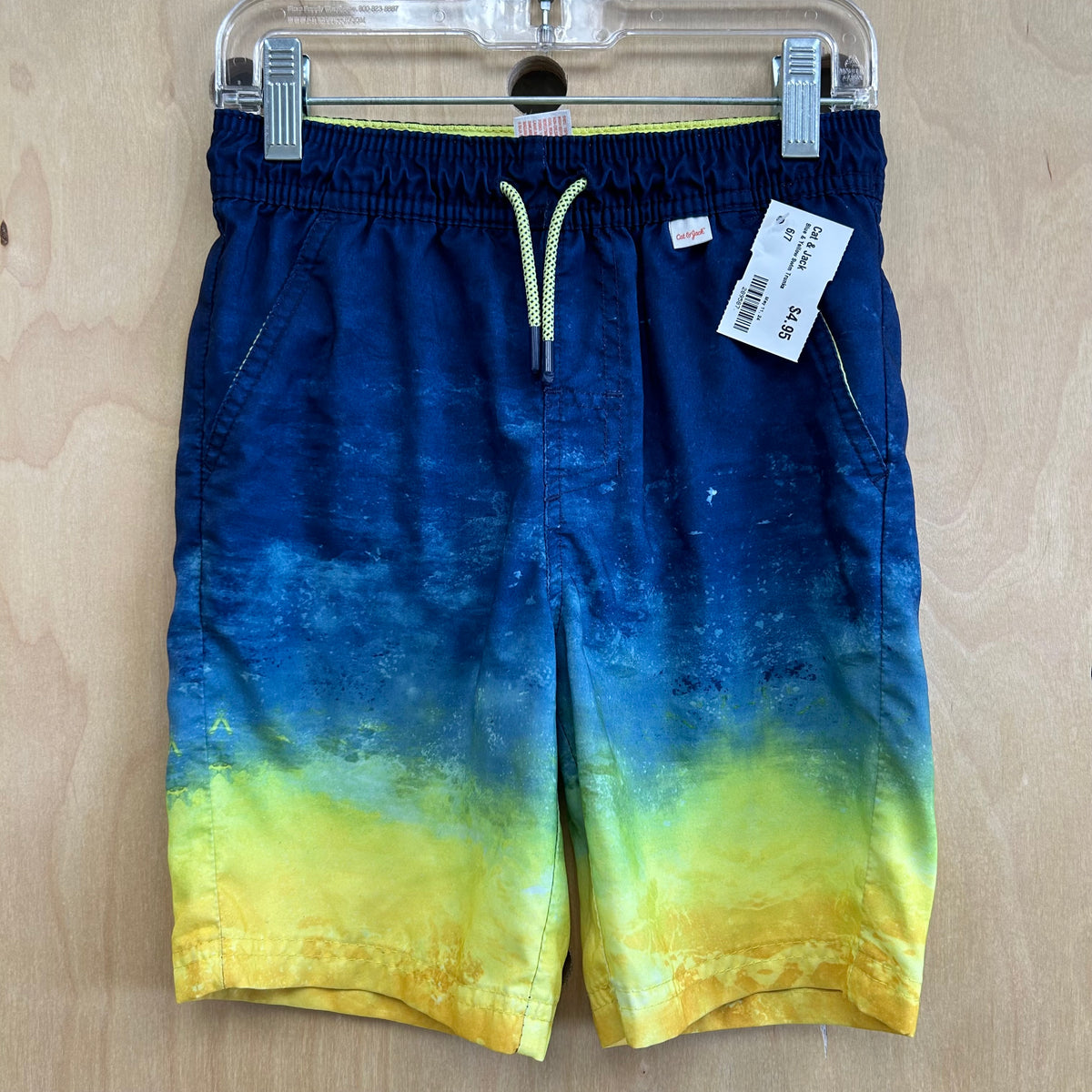 Blue & Yellow Swim Trunks