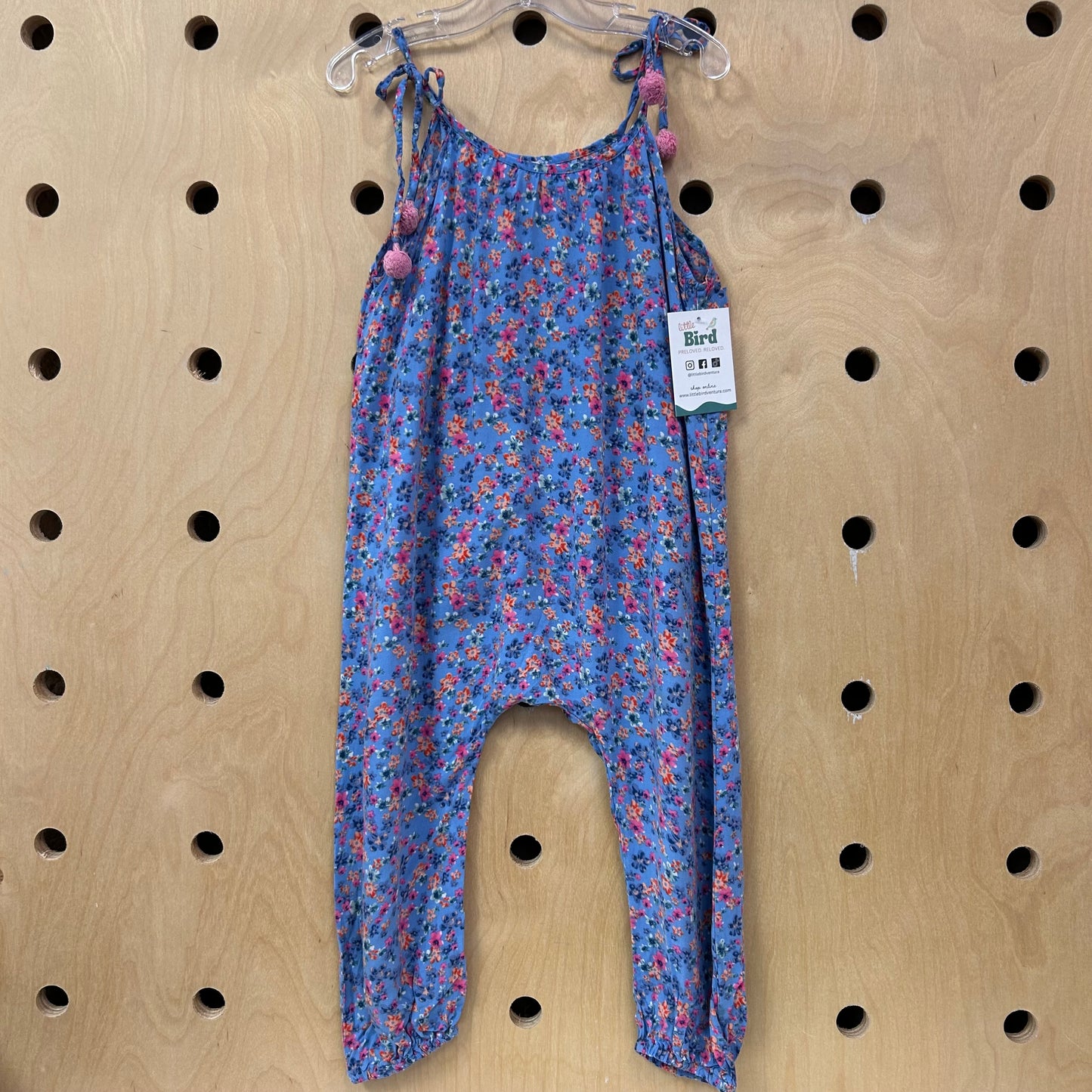 Blue Floral Romper