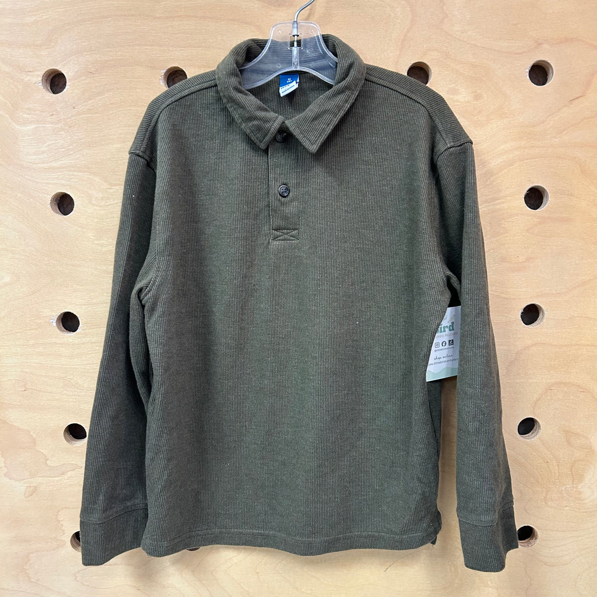 Green Ribbed Polo