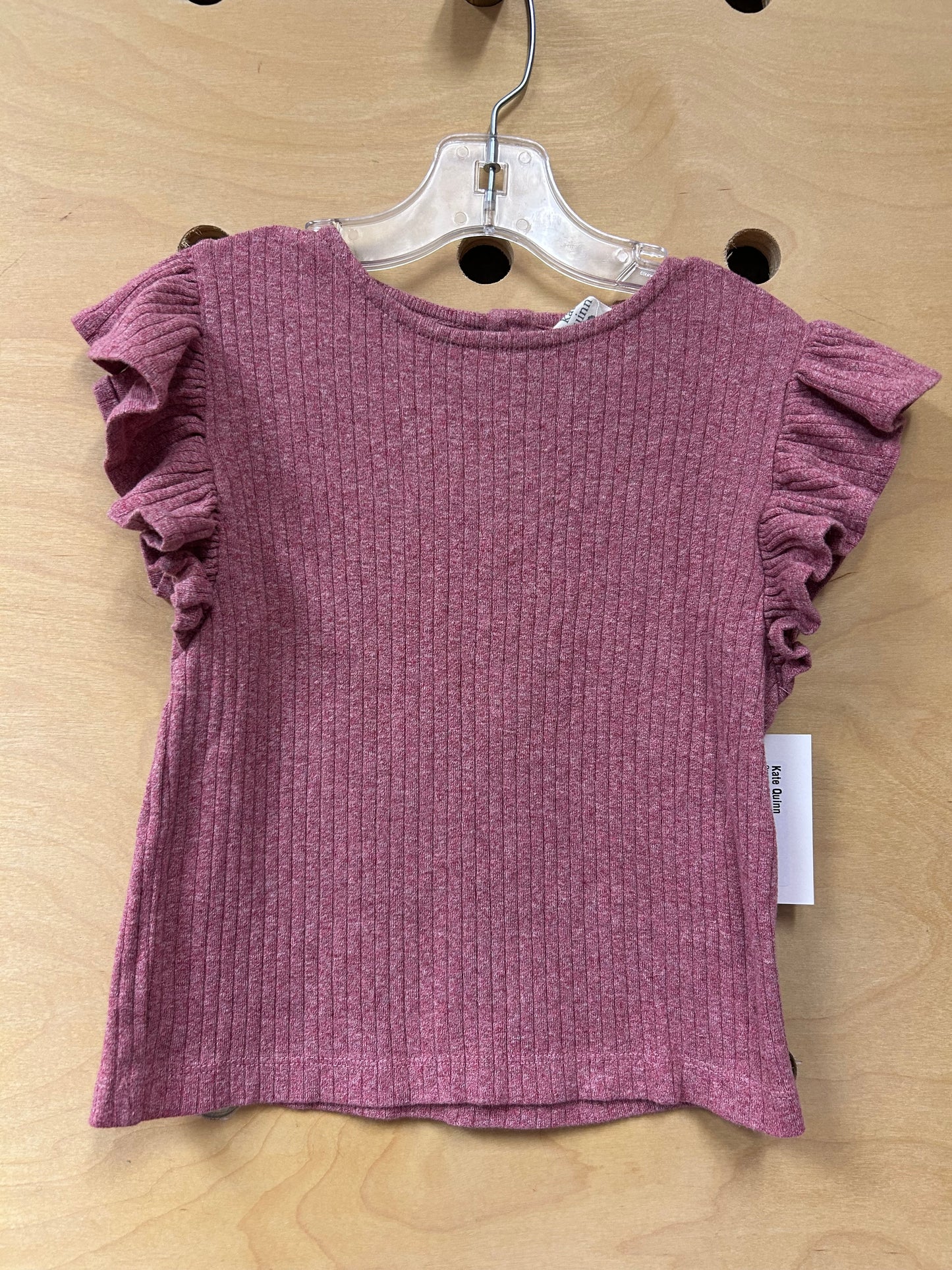 Organic Pink Heather Ribbed Top