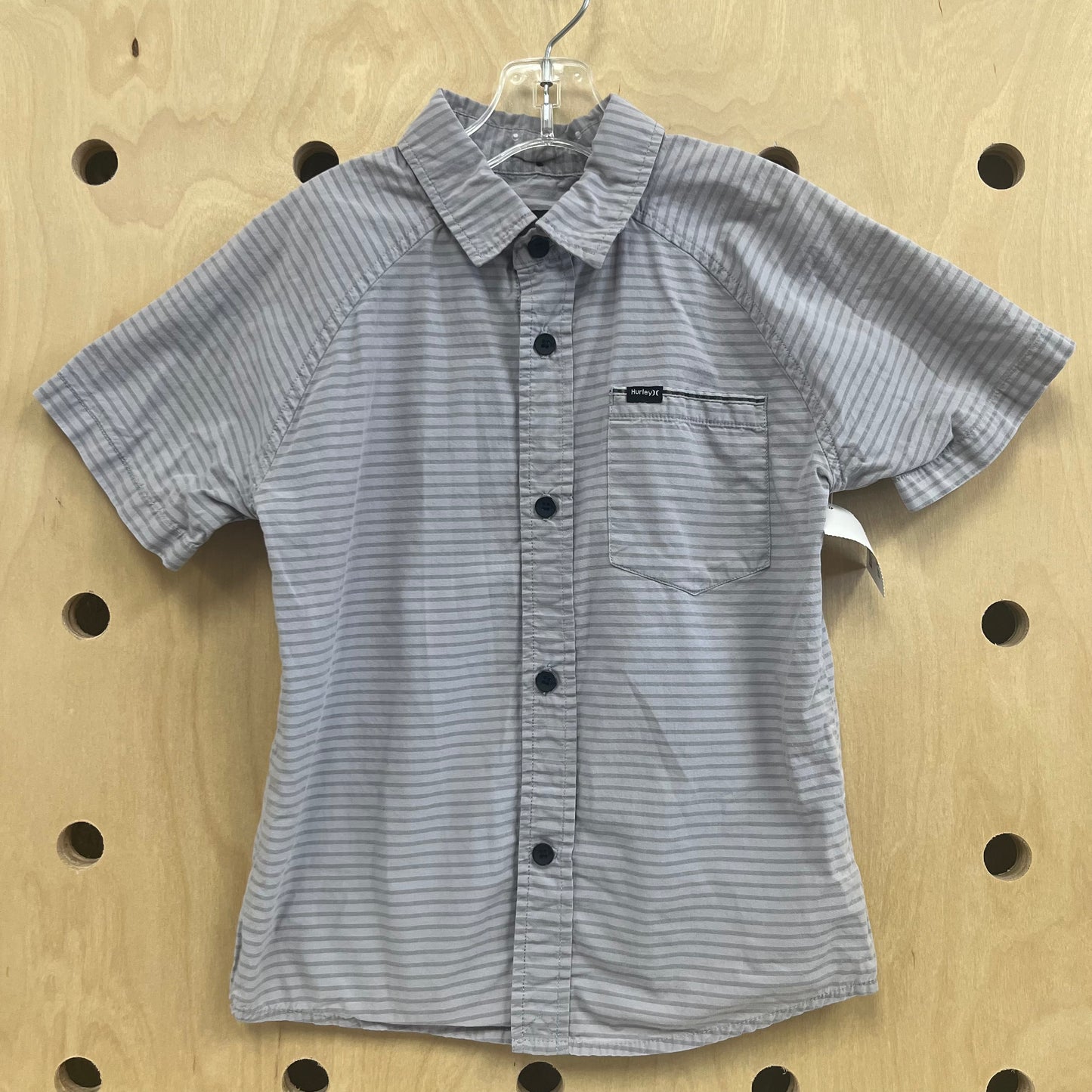 Grey Striped Button Up