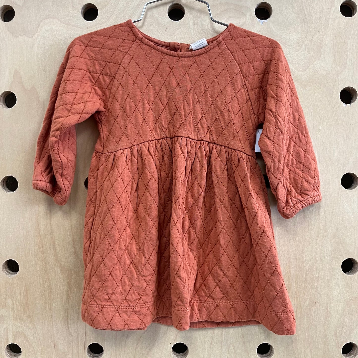 Organic Orange Quilted Dress