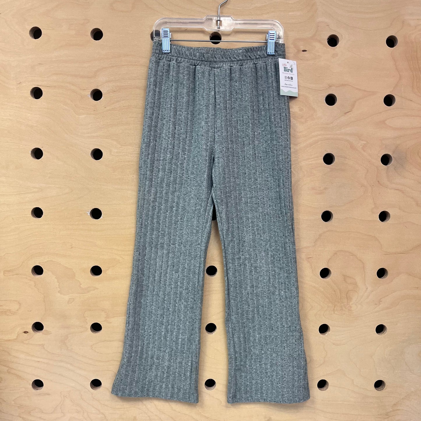 Green Heathered Ribbed Pants