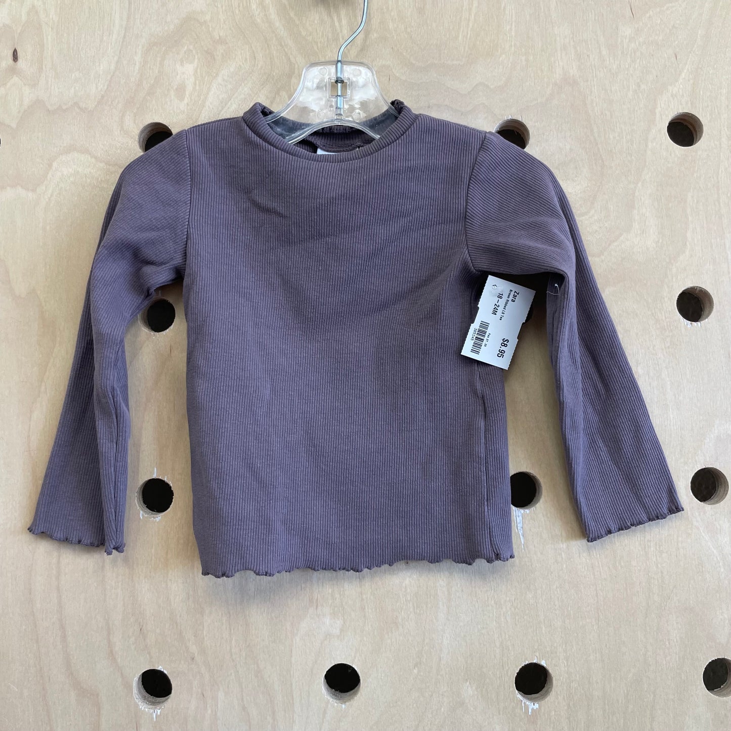 Plum Lettuce Hem Long Sleeve