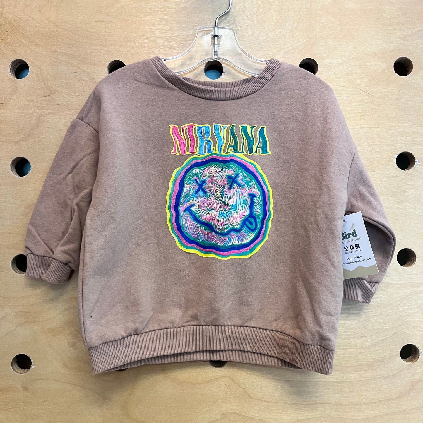 Brown Colorful Nirvana Crewneck