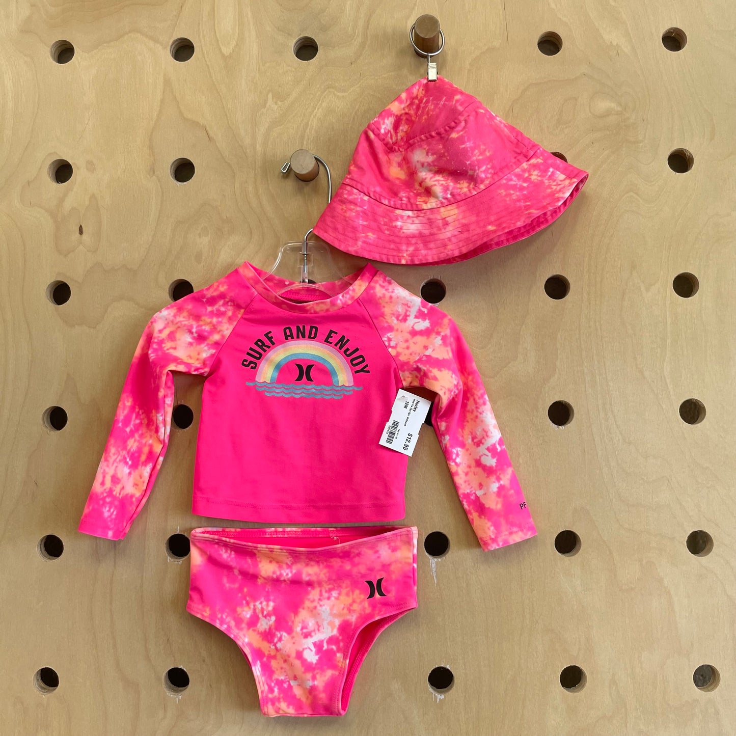 Pink Tie Dye 3pc. Swimsuit
