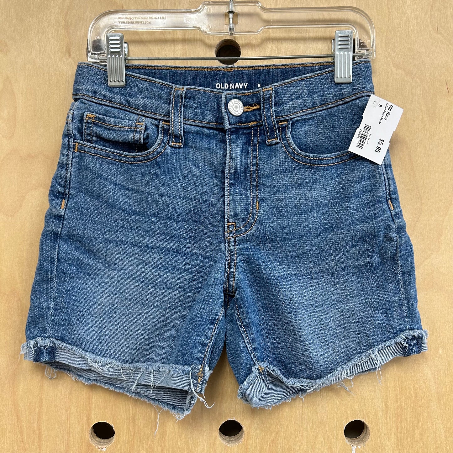 Cuffed Denim Shorts
