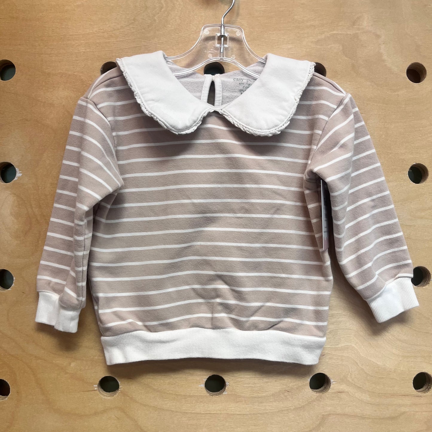 Beige & Cream Organic Peter Pan Collar Sweater